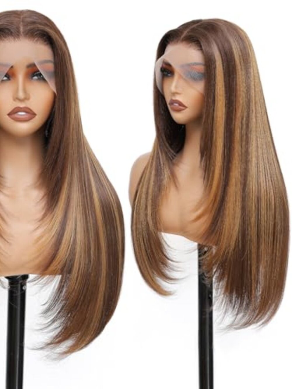 Honey Blonde 13x4 HD Lace Front Wig 26inch Layered Synthetic Lace Pre Plucked